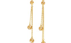 "Radiant Elegance: Indian Gold Earrings Shine Bright in the UK"