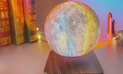 Whispers of the Cosmos: Captivating Floating Moon Lamp Design