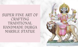 Super Fine Art of Crafting Traditional Handmade Durga Marble Statue