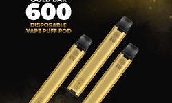 Discover Luxury Vaping with the Gold Bar 600 Disposable Vape Pod Puff Pen Device From Vape Club Wholesale