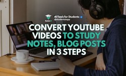 convert YouTube Videos to Text by StudentAi.app in 3 steps