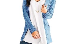 PRETTYGARDEN Ladies’ Open Front Cardigan Sweaters Cable Knit Chunky Outwear Coats