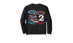 Kids Chugga Chugga Trains Themes Two Two Party Long Sleeve T-Shirt