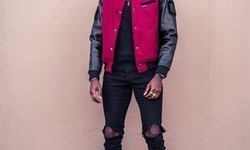 Black and pink varsity jackets for different body types: tips for tall, short, slim, and muscular men