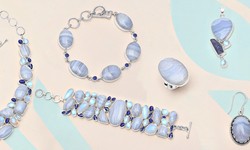 Wonderful Blue Magnificence: Carefully assembled Blue Lace Agate Jewelry