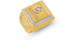 Setting Trends: Wearing the Graceful Om Two Tone Men's Ring in Gold
