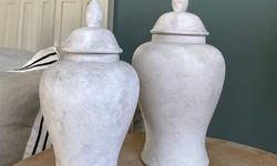 A Touch of Elegance: Extra Large Ginger Jars UK Lamp Stone by Island Home