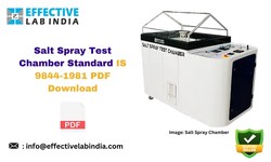 Salt Spray Chamber Test Standard IS 9844-1981 PDF Download Now