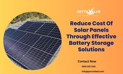 Reduce Cost Of Solar Panels Through Effective Battery Storage Solutions