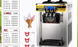 VEVOR 22-30L/H Soft Ice Cream Maker Commercial Countertop Tricolor 2+1 Flavors Sweet Cones Freezing Equipment Vending Machine