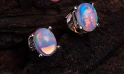 Unveiling Radiance: Opal Earrings Enhanced with Himalaya Quartz
