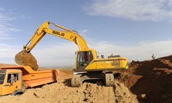 Five different types of earthmoving equipment commonly used