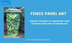 Fence Panel Art with Vibrant Stickers