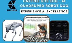 Explore the Future with the Unitree Go2 EDU - AI Quadruped Robot Dog with Airpuria !