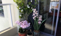 Beautiful Blooms: Artificial Flowers Adorning a Vase