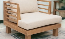 Elegance and Comfort: Nismaaya Decor offers this stylish and comfortable 1-Seater Fabric Sofa