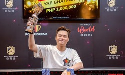 Yap Ghai Pang, the Malaysia Representative, wins the Dragon Dream Trophy in Poker Dream Manila