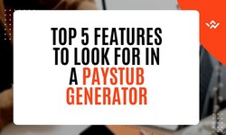 Top 5 Features to Look for in a Paystub Generator