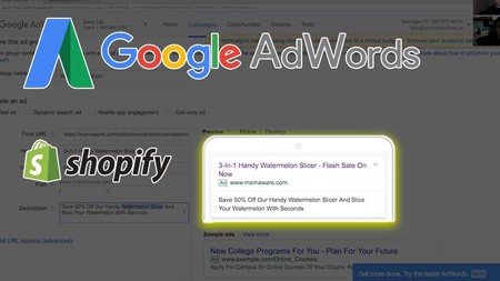 How to install Google AdWords conversion tracking on Shopify and set up the tracking system