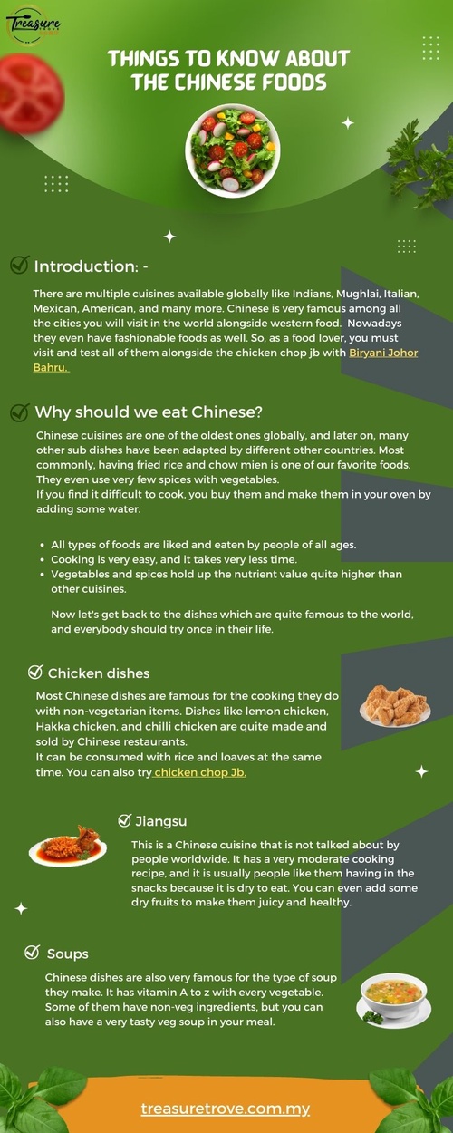 Things to know about the Chinese foods