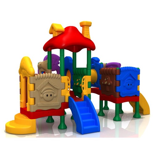 What kind of outdoor children's plastic playground is cost-effective?