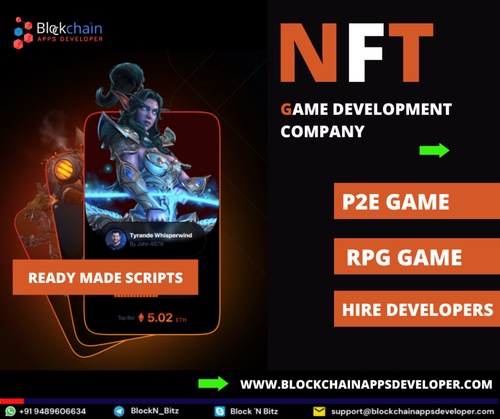 Top Five Trendy NFT Game Clone Script Development