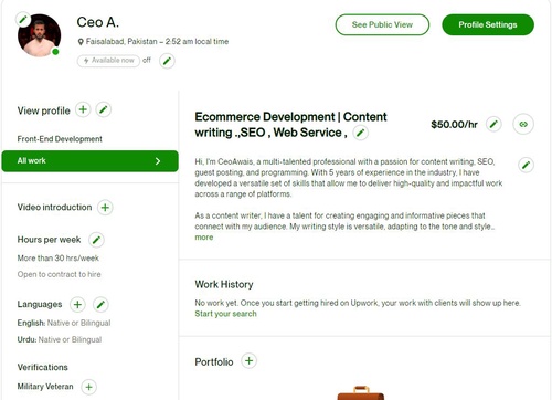The Best Freelancer on Upwork: A One-Stop Shop for Ecommerce Development, Content Writing, SEO, and Web Services