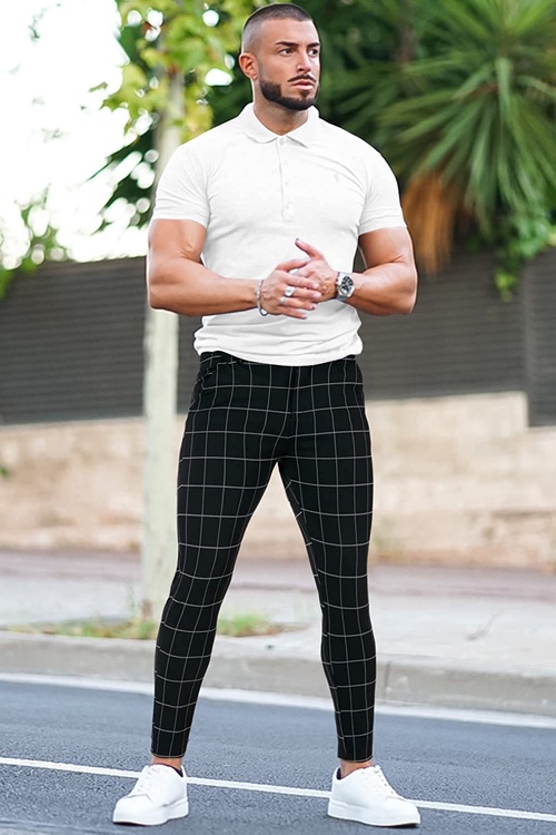 Shop GINGTTO Men's Slim Fit Pants for a Sophisticated Look