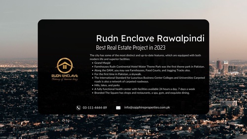 What Are The Reasons To Invest In Rudn Enclave Rawalpindi?
