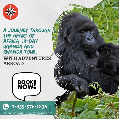 The 13-Day Uganda and Rwanda Tour is titled "A Journey Through the Heart of Africa.