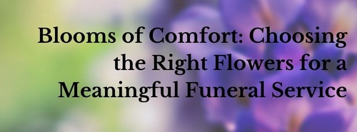 Blooms of Comfort: Choosing the Right Flowers for a Meaningful Funeral Service