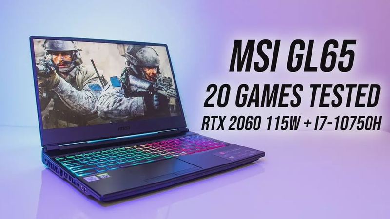 New RTX 2060 115W Gaming Benchmarks! MSI GL65 20 Game Test