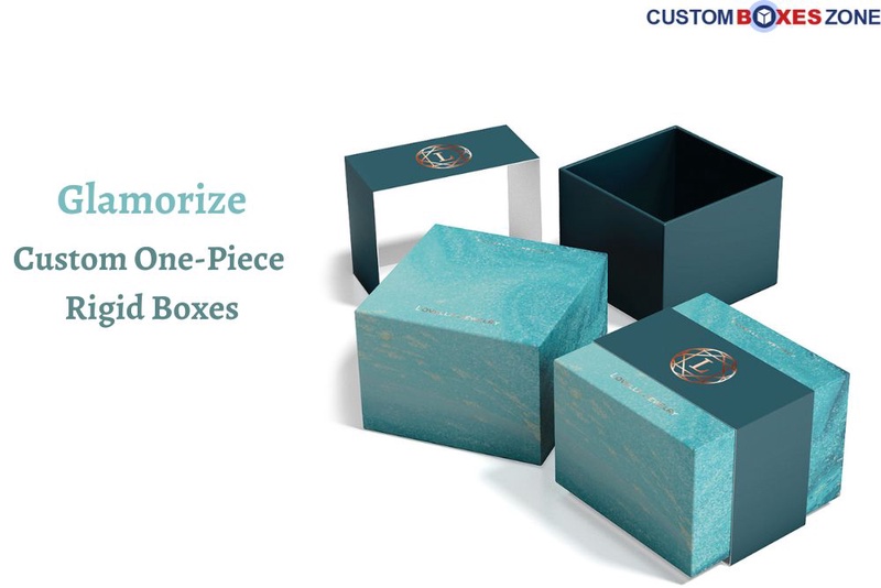 Glamorize Custom One-Piece Rigid Boxes with Intriguing Designs