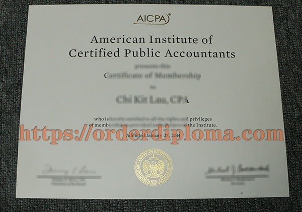 How much does it cost to buy a fake AICPA certificate